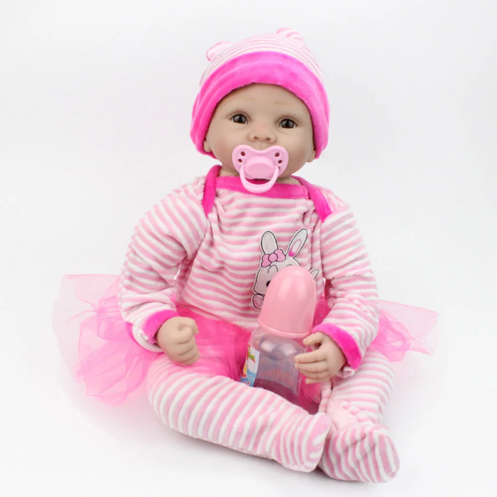 KAYDORA Reborn Baby Doll Girl Cloth Body Handmade 22 inch Kids Realistic Lifelike Soft Silicone Newborn Bebe | Игрушки и хобби