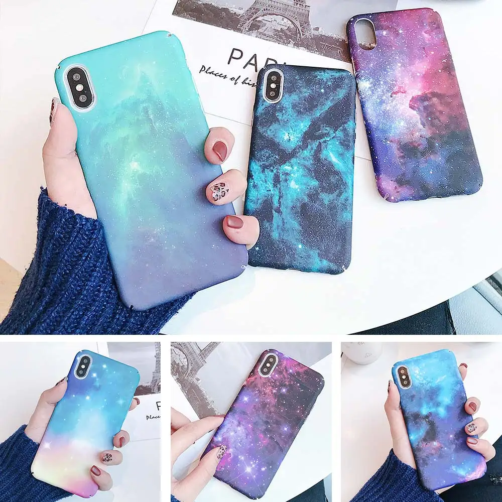 Жесткий чехол KISSCASE с рисунком звездной ночи для Xiaomi Redmi Note 7 5 модные чехлы