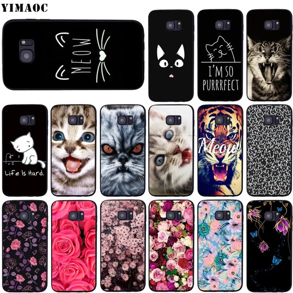 Чехол YIMAOC с изображением милого котенка для Samsung Galaxy A7 A8 A9 A10 A20 A30 A40 A50 A70 M10 M20 M30 S10e J6