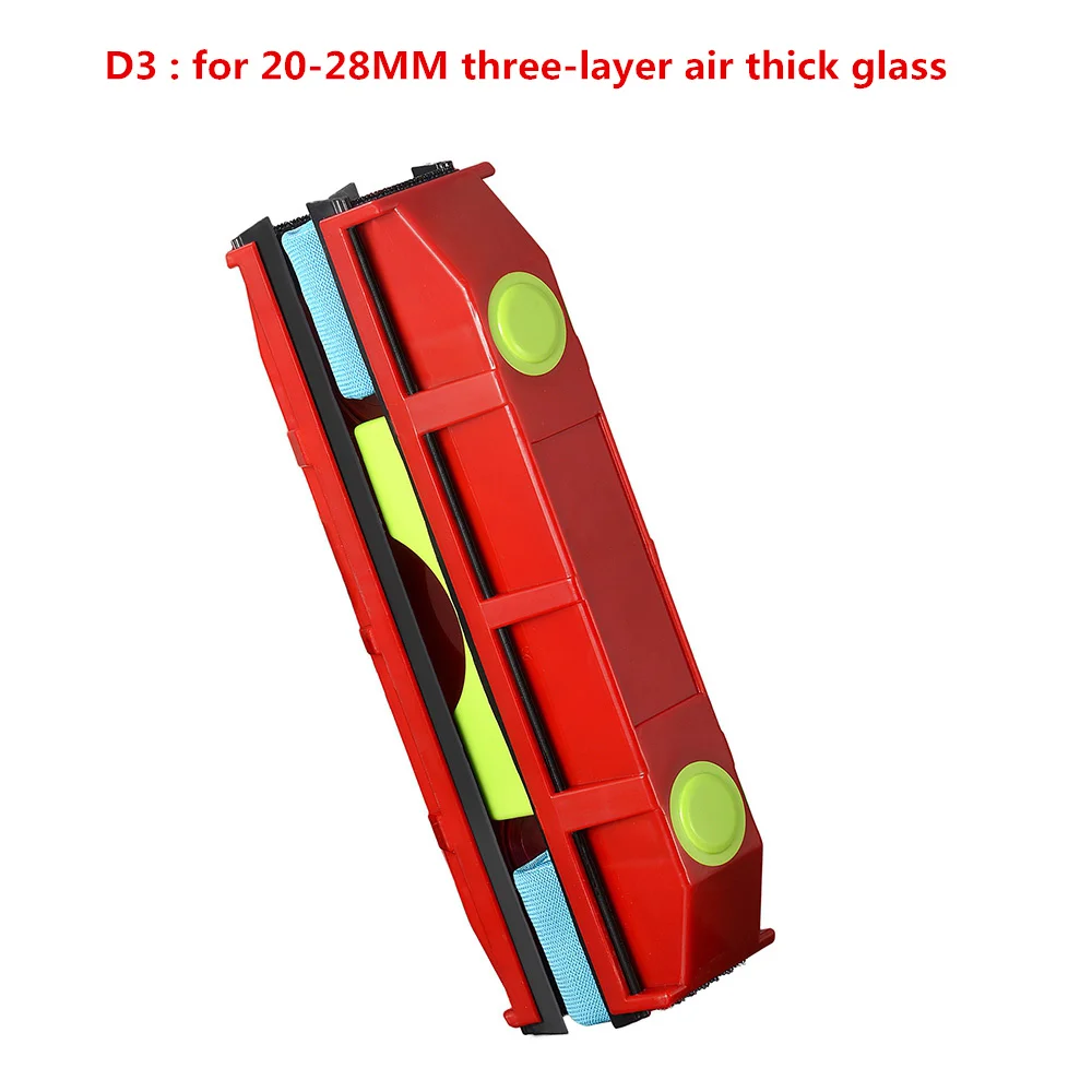 D3 for 20-28MM glass Магнитная щетка для мытья окон одноместный/двухместный/три layerwindows Стекло кисть для удаления пыли очиститель, инструмент для очистки inshouse набор очищающих салфеток - Цвет: D3 for 20-28MM glass