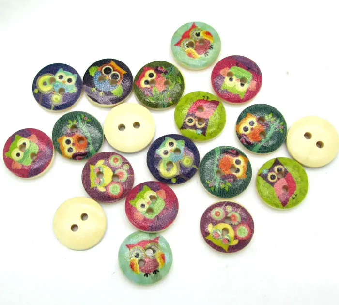 100 шт. деревянные пуговицы в виде совы 15 мм|wooden buttons|buttons for clothesbuttons buttons |