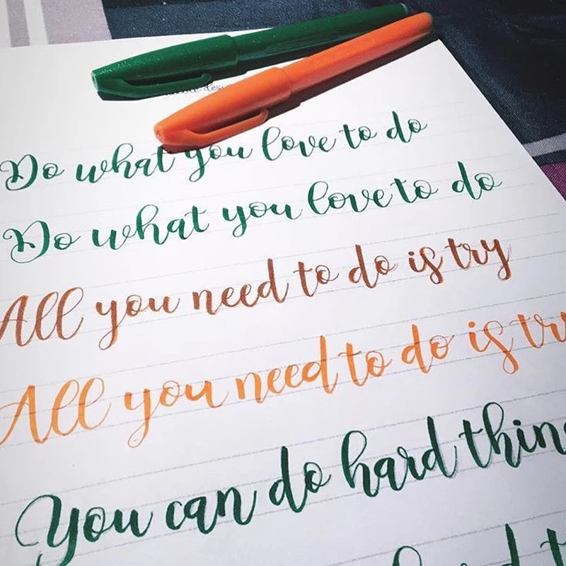 Набор японских ручек с 12 цветными сенсорными кистями каллиграфия красками ручки