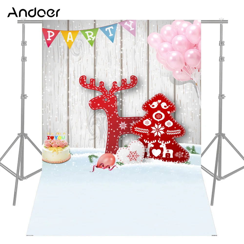 

Andoer 1.5 * 2.1m/5 * 7ft High Quality Christmas Style Photography Backdrop Baby Children Family Background Photo Studio Pros