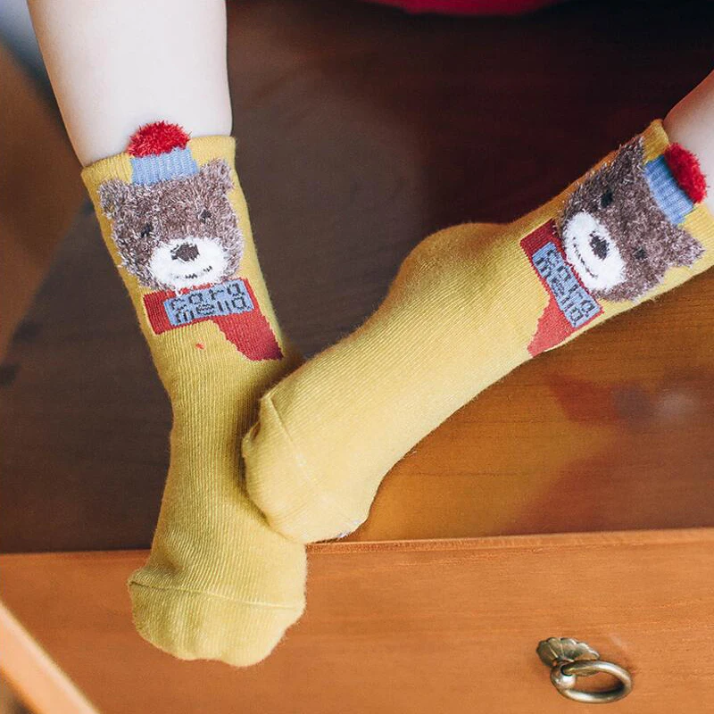 Носки детские х/б 4 пары на осень/зиму|children socks|cotton cartoonkids boy socks |