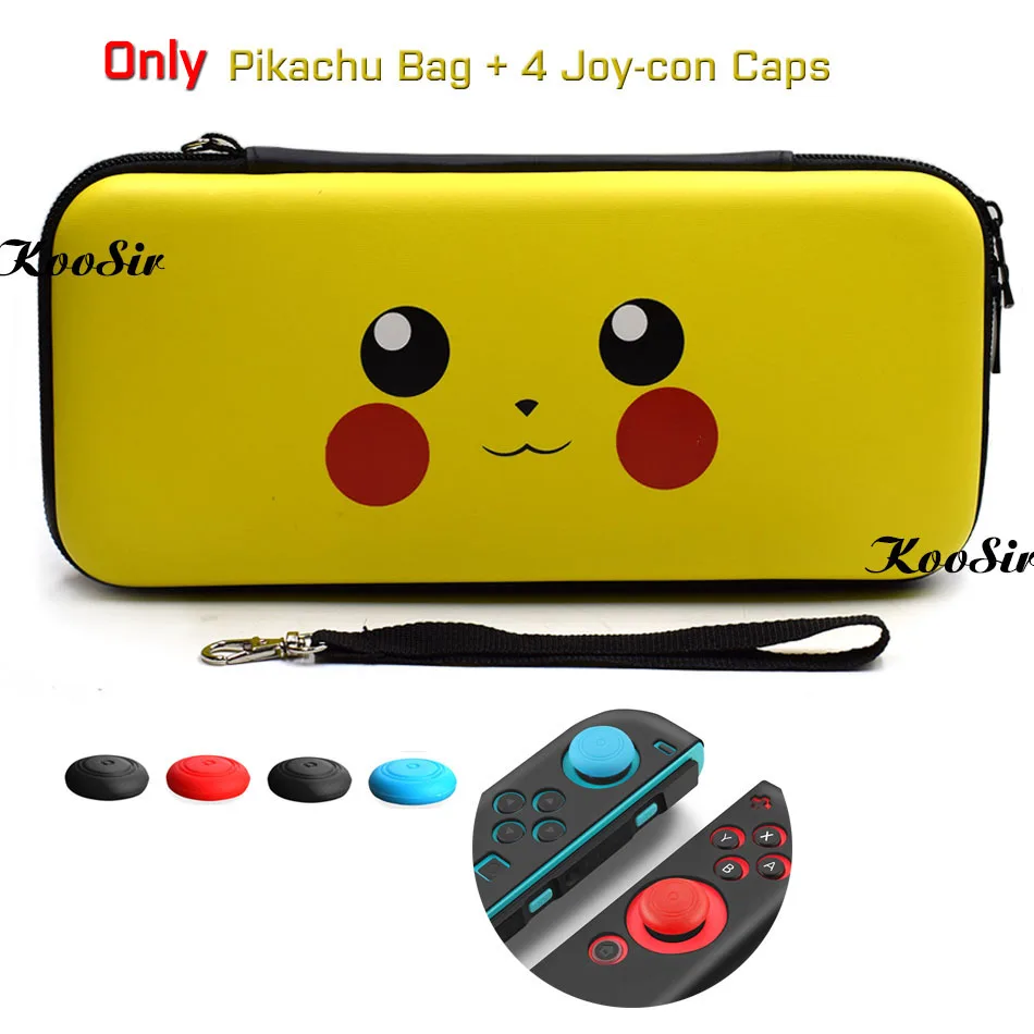 Bag with Caps Сумка для хранения с переключателем в виде полиуретана, Защитная пленка для экрана из стекла, прозрачный жесткий чехол, оболочка, чехол для нейлонового переключателя, коробка - Цвет: Bag with Caps