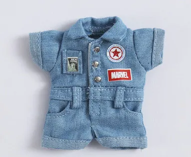 [1/12 кукла рубашка] OB11 Топ OB11 одежда(Fit Ob11, obitsu11, BJD12, 1/12 куклы - Цвет: denim with printed