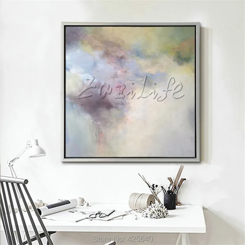 Современный абстрактный цвет ручная роспись маслом гостиная идеальное