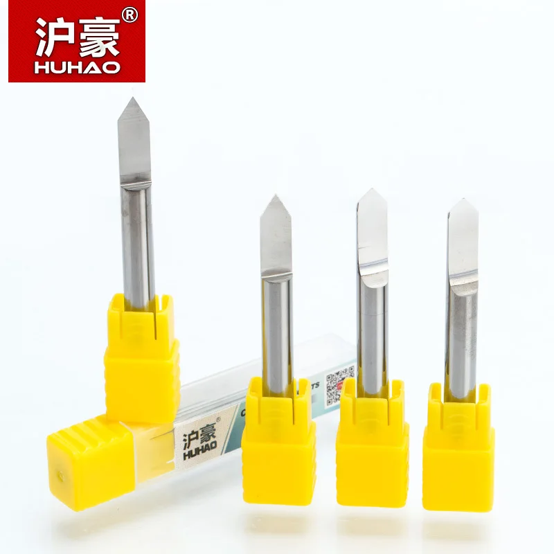 

HUHAO 1pc Shank 4mm 6mm Engraving Bits End Mill CNC Router Bit Degree 20 25 30 40 60 90 Milling Cutter For Acrylic PVC Hardwood