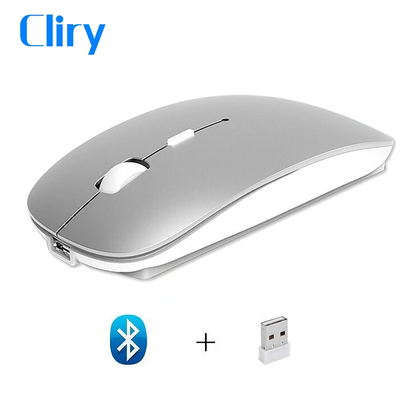 Cliry 2018 Новое поступление Беспроводной 2.4 ГГц + Bluetooth 4.0 Двойной режим Мышь 1600 Точек