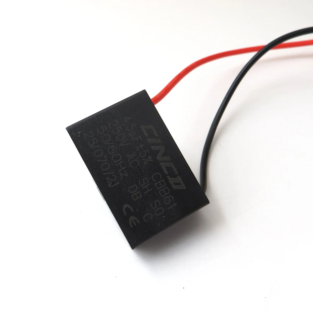 Электрический конденсатор двигателя CBB61 4 5 мкФ 250 220 V 2 провода скоростной
