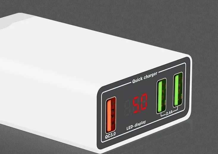 12 В 24 В батарея передачи 5 в USB быстрая зарядка 6A QC3.0 3 порта зарядки напряжение и ток дисплей телефон зарядки