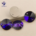 YANRUO 3200 все размеры фиолетовый бархат Rivoli пришить стеклянные стразы ремесло хрустальные блестящие камни Flatback