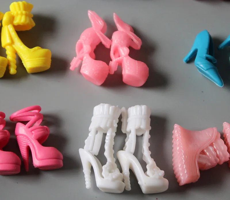 Оригинальные кукольные туфли 16 парт разные стили цветные модные современные на