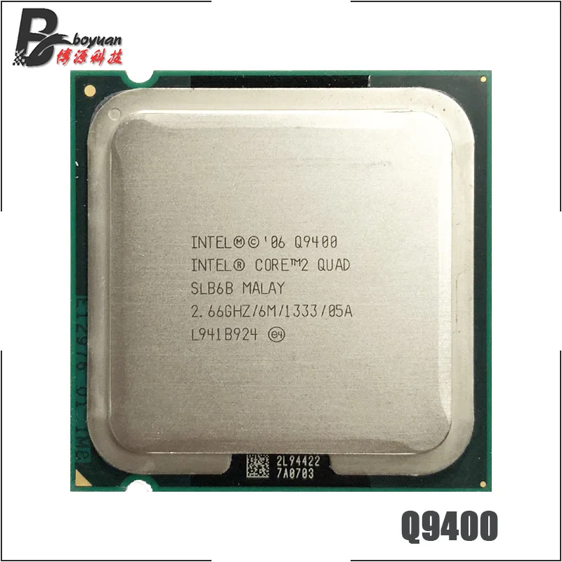 Процессор Intel Core 2 Quad Q9400 6 ГГц четырехъядерный Кэш-память MБ 95 Вт 1333 тип разъема LGA 775
