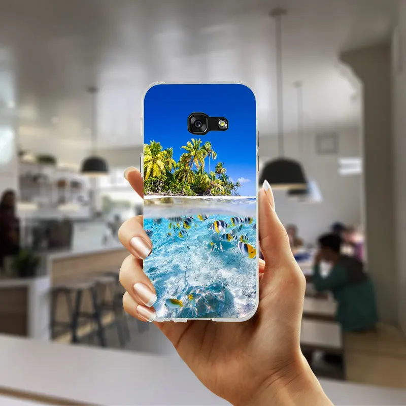 Hot Summer Palms Trees Style Soft TPU Silicone Phone Cases Bags For Samsung Galaxy J1 J2 J3 J5 J7 A3 A5 A7 2016 2017 Coque Cover | Мобильные