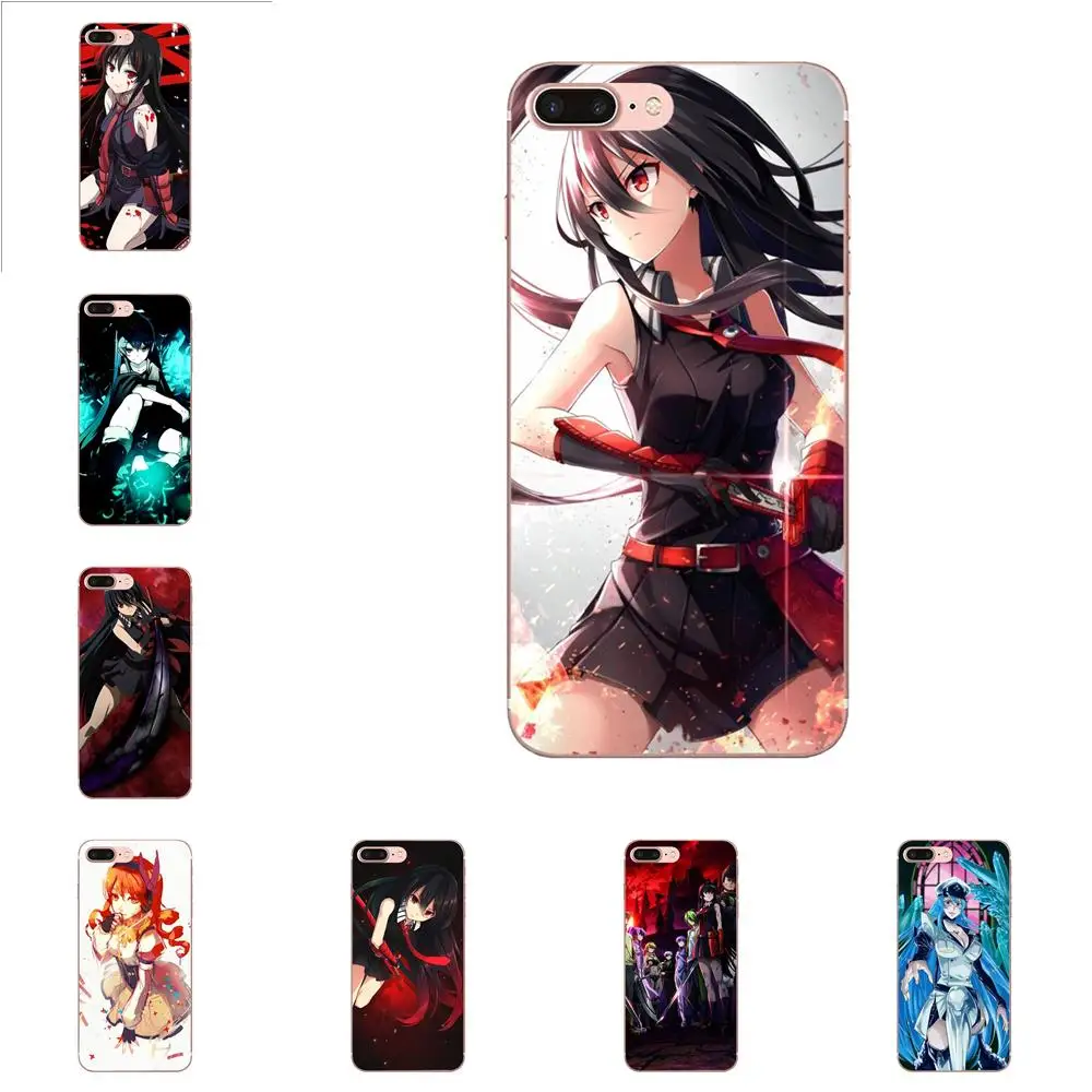 Мягкие сумки для сотовых телефонов Akame Ga Kill с аниме принтом Apple iPhone 4 4S 5 5C 5S SE 6 6S 7 8
