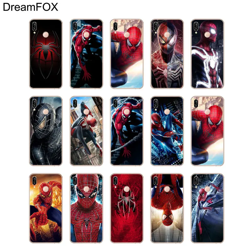 DREAMFOX M353 Мягкий ТПУ силиконовый чехол с человеком-пауком для huawei Honor 6A 6C 7X9 10 P20 P30 Lite