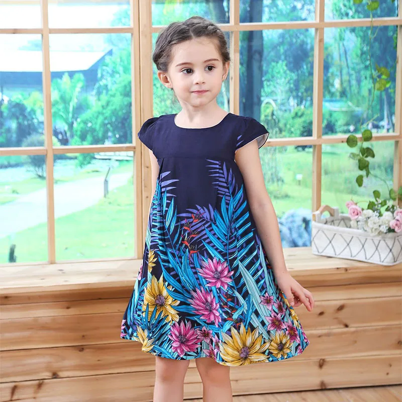 Girls Dress Summer 2019 Little A-line Print Children Clothes Kids Casual Dresses For 3-8 Years | Детская одежда и обувь