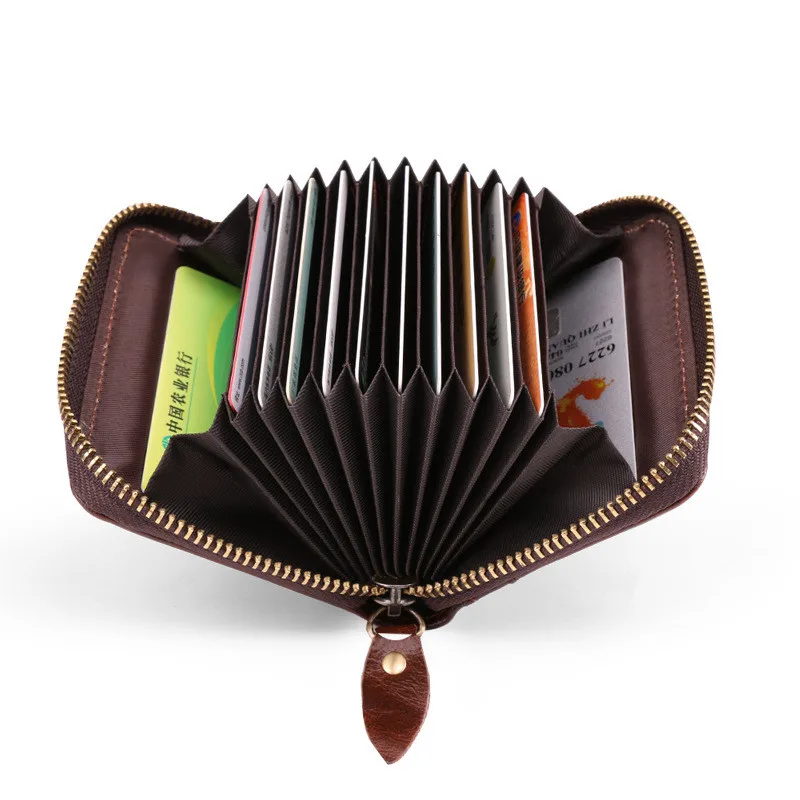 Визитница для мужчин Избегайте RFID кошелек банк/ID/держатель кредитной карты бумажник черный/кофе/коричневая коровья кожа Анти RFID Чехол для карт