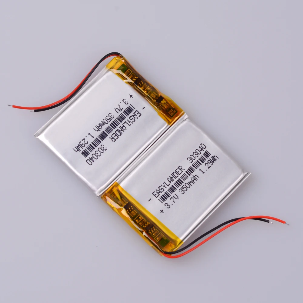 Литий-полимерная аккумуляторная батарея 3 7 В 350 мАч для bluetooth mp3 ридер 303040 MP3-плеер