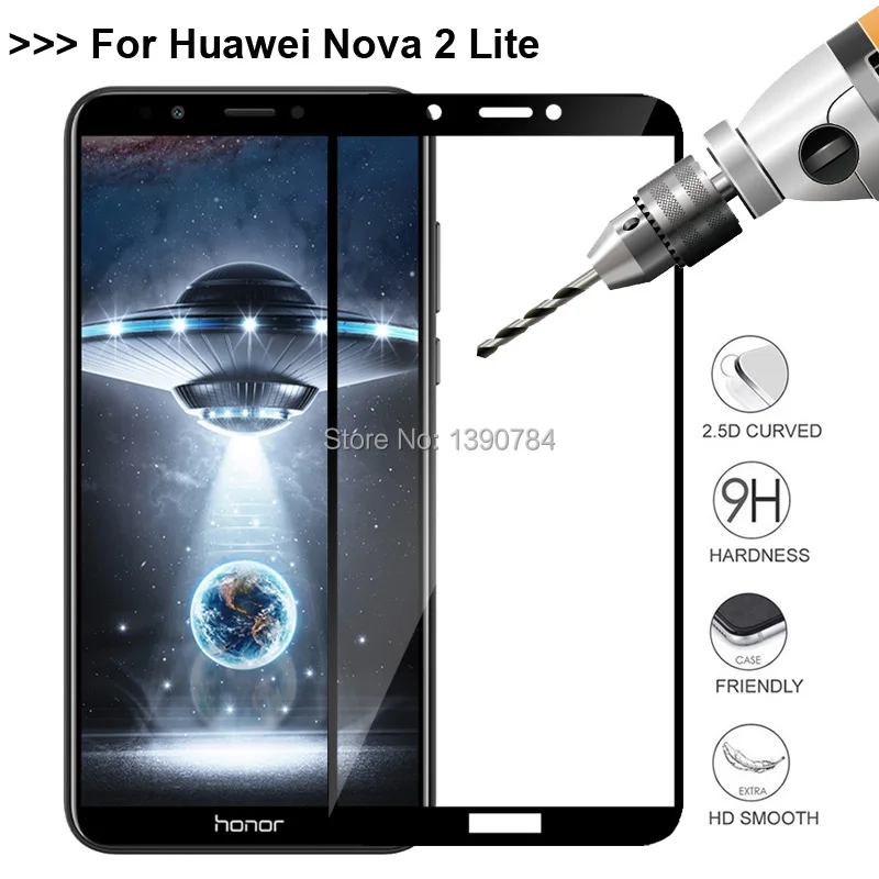 2.5D полное покрытие протектор экрана из закаленного стекла для Huawei NOVA 2 Lite 5 99