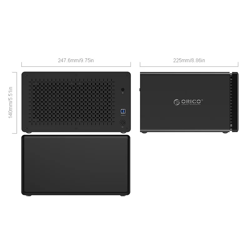 ORICO 3,5 дюйма 8 Отсек USB 3,0 Корпус жесткого диска SATA для USB 3,0 внешний жесткий диск Док-станция Поддержка 80 ТБ 5 Гбит/с UASP