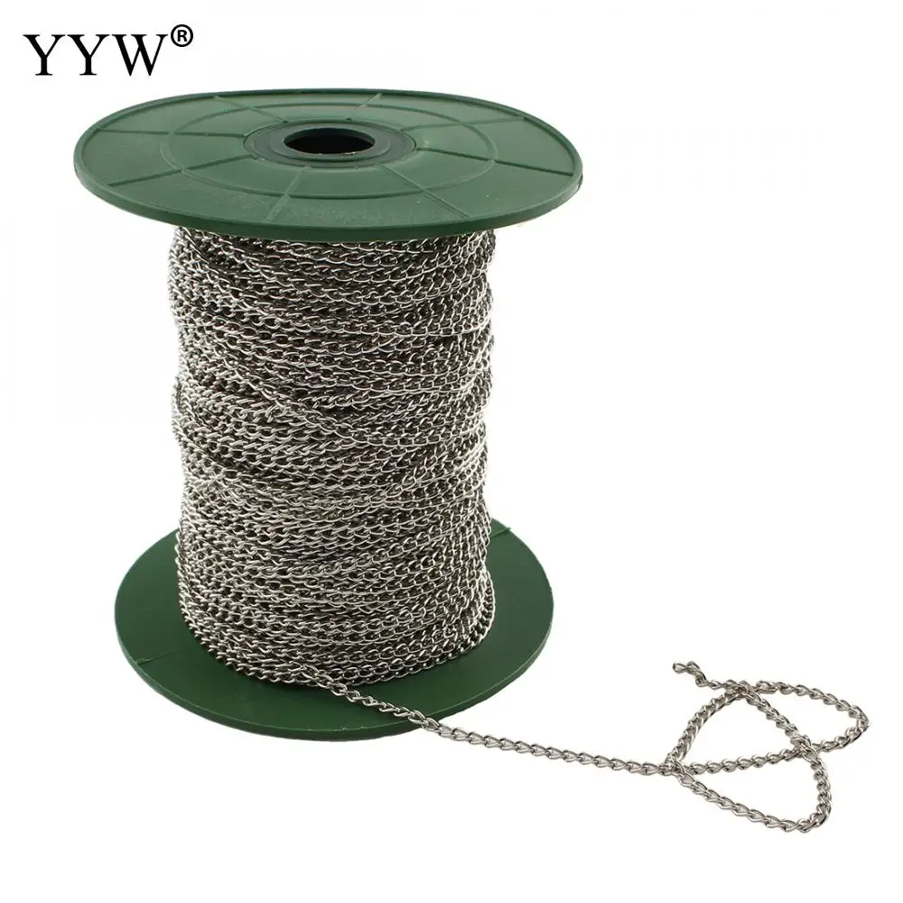

20m/Lot Stainless Steel Chain Bulk Silver Color Jewelry Making 5x3mm,106x60mm Link Chain For Diy Necklace