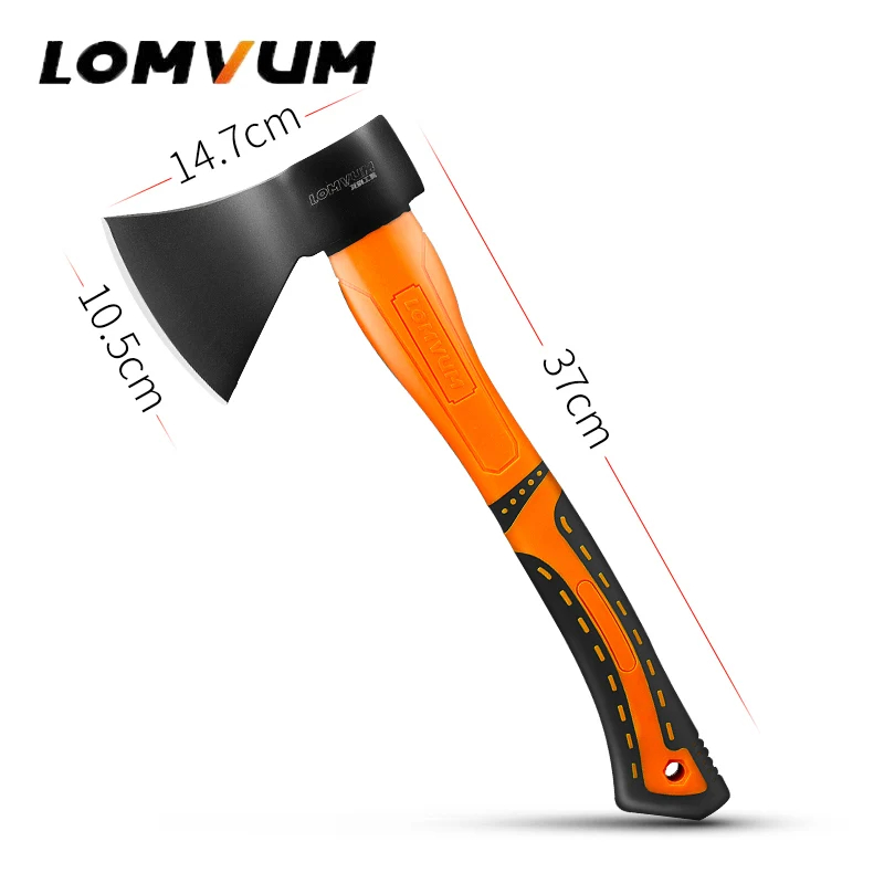LOMVUM топор однобитный Стекловолоконная ручка вырубной топор Высокоуглеродистая сталь выживания топор для наружной топор кемпинг деревообрабатывающие топор