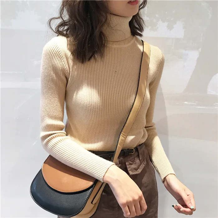 

top turtlenecks harajuku retro female sweater women's pullover korean sweater female winter sweaters Pullover sweater for women