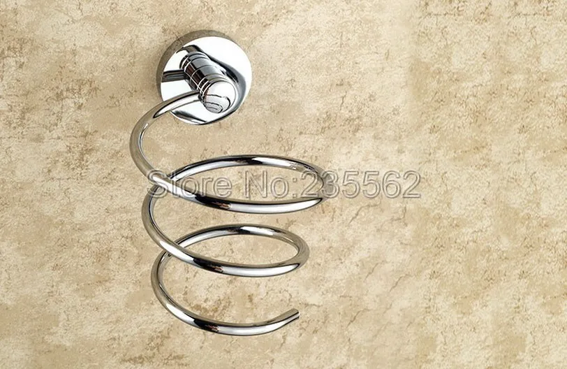 Аксессуары для ванной комнаты с хромированной латунной отделкой фен волос