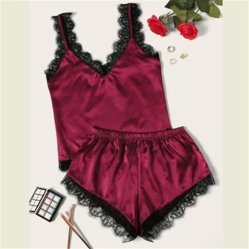 Сексуальное женское белье с v-образным вырезом ночная рубашка без рукавов