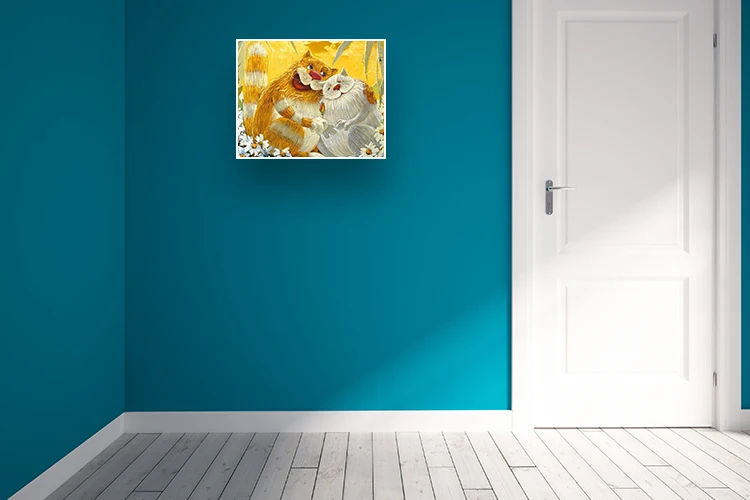 Мультяшные кошки изображения пронумерованы 40x50 см цельные акриловые краски картинки с животными на холсте наборы настенные искусства для украшения дома