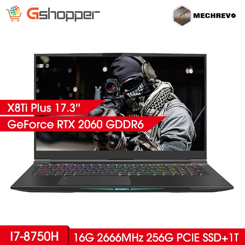 MECHREVO X8Ti Plus 144 Гц I7 17,3 дюймов RTX2060 дюймов Intel ноутбук Игровые ноутбуки Windows 10 ноутбук i7-8750H 16G 256G+ 1T офис