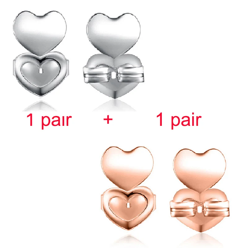 2 pairs in Opp BeUrSelf, новейшая мода, Бабочка, серьги, Лифтеры, поддержка спины, сердце, гипоаллергенный, подходит для серьги, серьги для женщин, ювелирные изделия для ушей - Цвет: 2 pairs in Opp