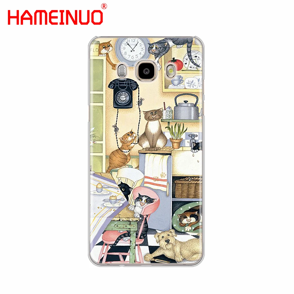 HAMEINUO чехол для телефона с изображением кошек и библиотеки дерева Samsung Galaxy J1 J2 J3 J5 J7