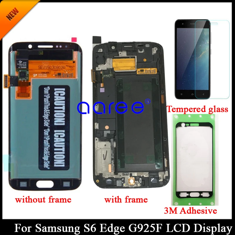 100% протестированный Super AMOLED для Samsung S6 edge G925F дисплей ЖК экран с сенсорным