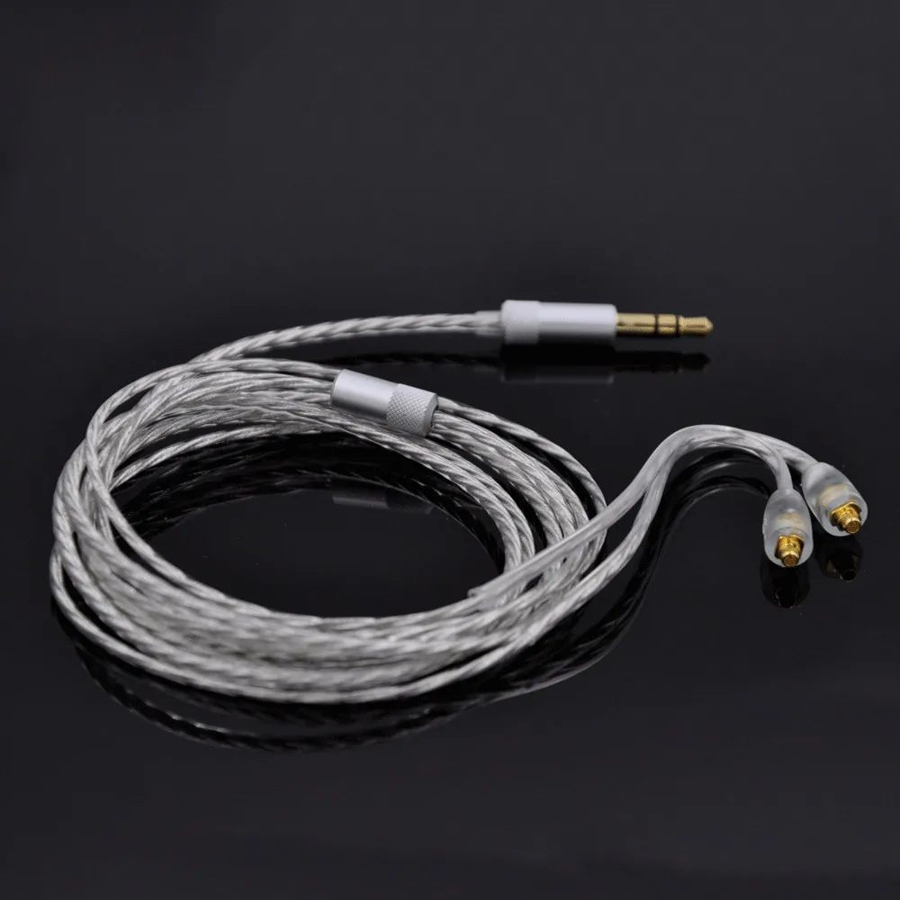 Yinyoo X4 одиночный посеребренный кабель для наушников обновления Shure SE425 SE215 SE315 UE900 W40