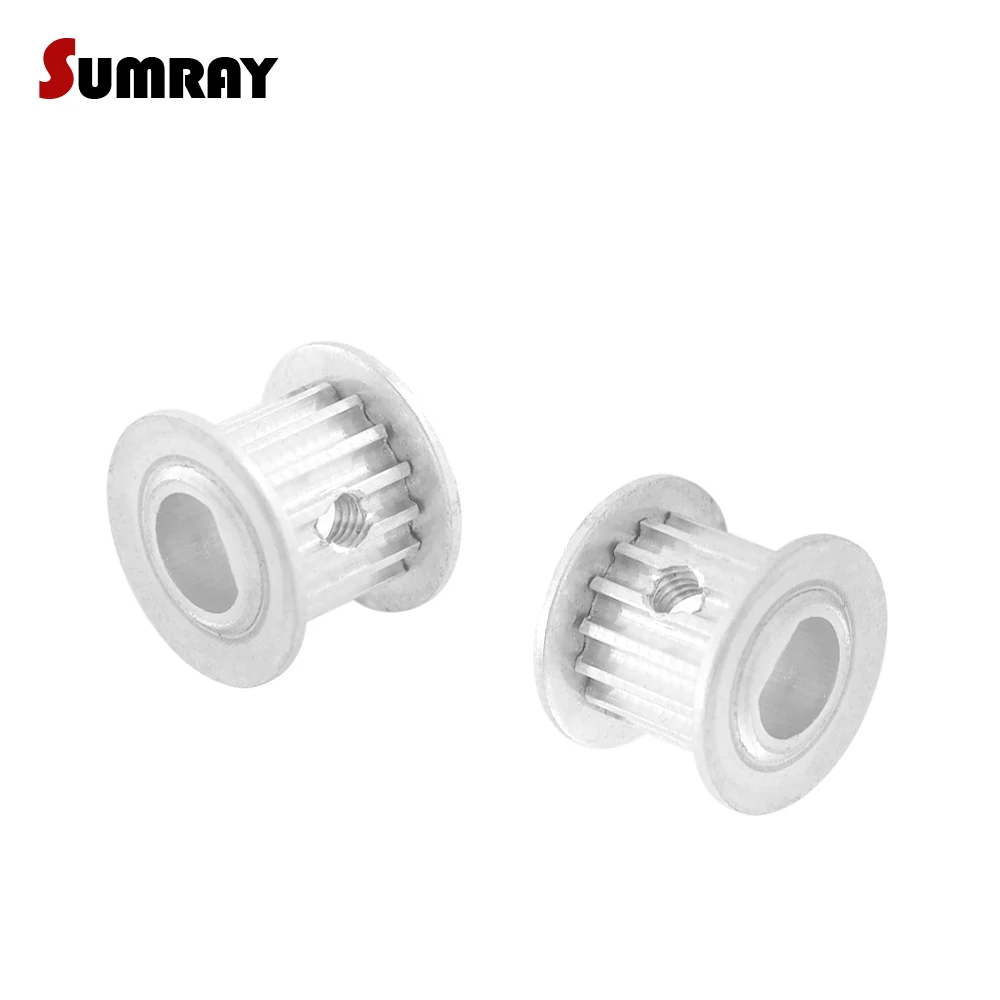 

SUMRAY 3M D type Timing Pulley 15T Aluminium Motor Pulley 5*4.5/6*5/8*7mm bore 11/16mm width D type CNC Belt Pulley