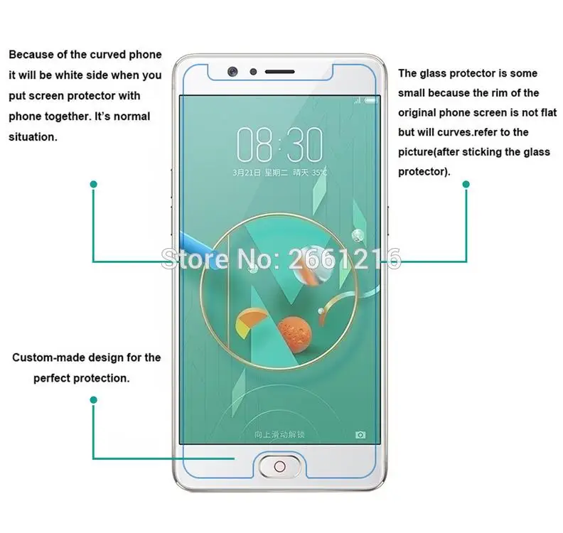 9H 2.5D для ZTE Nubia M2 стеклянный прозрачный экран смартфона Защитная пленка Lite