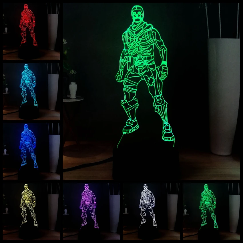 3D LED ночник для сна RGB 7 цветов Изменение USB переключатель акриловая настольная