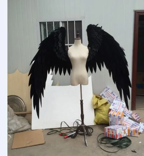 2016 черно белый Новый Стиль Крылья ангела реквизит для подиума праздничный ангел