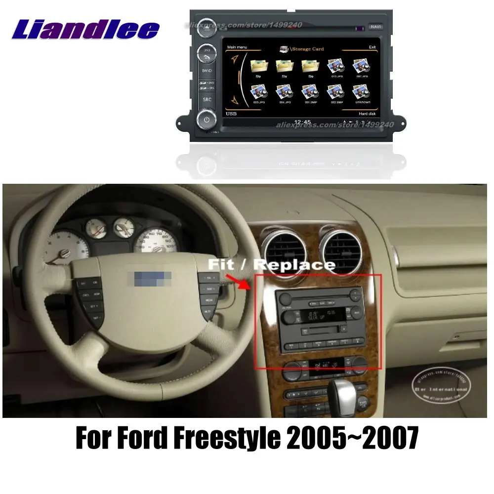 Liandlee 2 Din Автомобильный Android для Ford Freestyle 2005 ~ 2007 радио GPS карты навигация плеер HD
