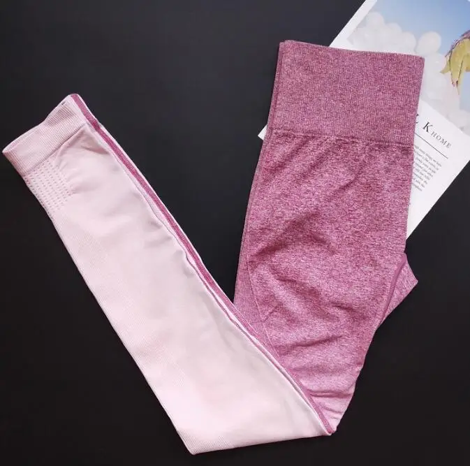 Red pants Женский бесшовный комплект для йоги, для спортзала, высокая талия, лосины, футболки, топ, костюм с длинным рукавом, фитнес, тренировки, спорт, набор спортивной одежды для бега - Цвет: Red pants