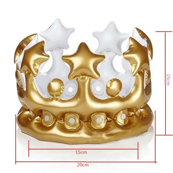 

Inflatable toys Crown Kids Birthday Party Hats Inflated CosPlay Tools Stage Props Party Supplies Birthday Party Favors