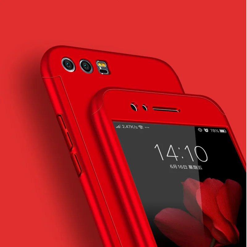 360 Degree Back Cover For Huawei Honor 9 8 Lite View 10 7X P8 2017 Y7 Prime Cases Hard Plastic Full Body Coverage Protect |