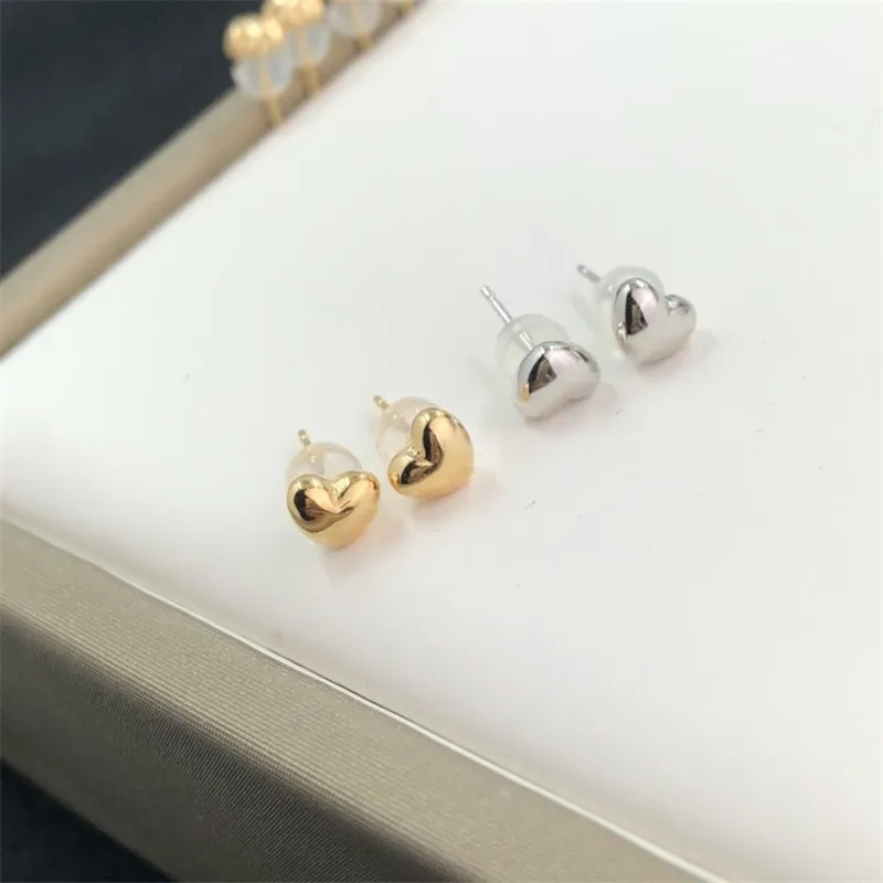 Aazuo Real 18 К Белое золото с настоящими бриллиантами 0.42ct IJ SI классические круглые серьги гвоздики подаренные для женщин Свадебная вечеринка Au750 настоящее золото