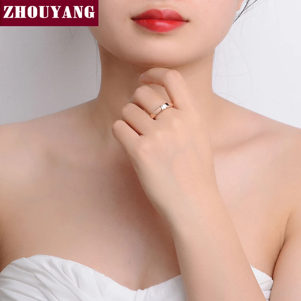 Золотое и серебряное кольцо ZHOUYANG классическое на палец с сердечком стрелами из