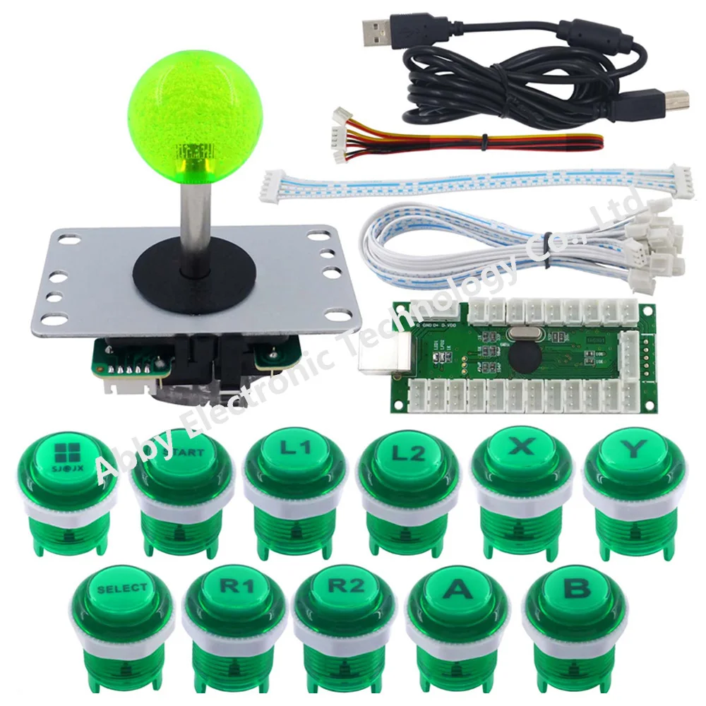 LED DIY Kit механический переключатель клавиатуры кнопка PC MAME Retropie аркадный джойстик