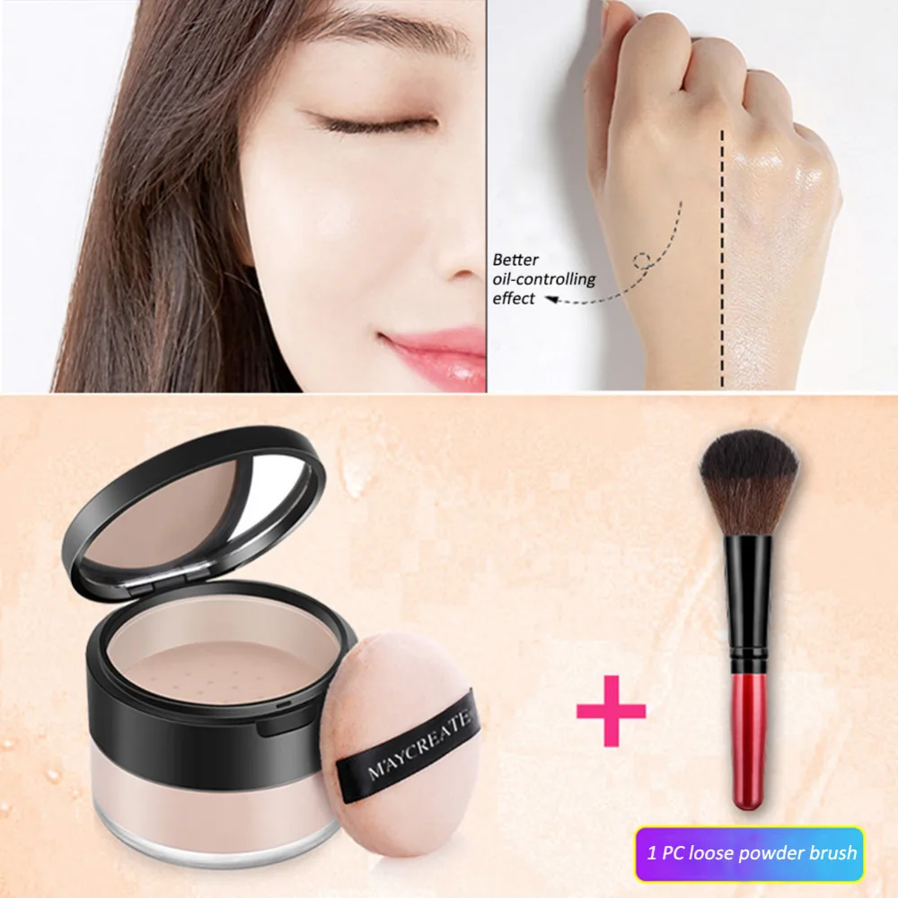 MayCreate 3 цвета пудра для макияжа контроль жирности долговечный Набор рассыпчатой