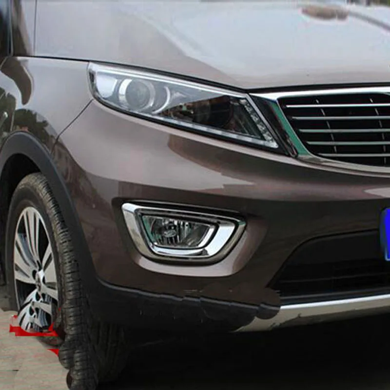 ABS Хром Передняя Противотуманная Фара Обложка Для Kia Sportage 2015 Авто Частей Света